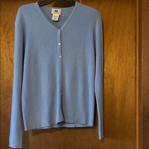 Faded Glory Sky Blue Button-Up Cardigan